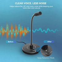 CMTECK Microphone PC USB G009 à Col de Cygne Réglable Cardioïde avec Réduction de Bruit (ENC) pour Chat en Ligne - Vente Flash