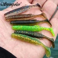 Leurre souple réaliste Spinpoler 3D en forme de poisson-appât, leurre de pêche en TPR avec queue à pagaie, leurre flottant pour eau douce et eau salée