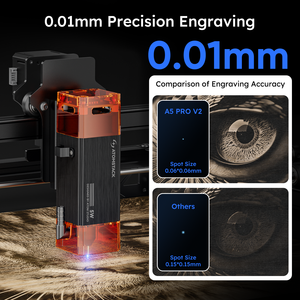 Cortadora Láser Pequeña de Alta Velocidad y Precisión para Escritorio A5 Pro V2, Refrigerada por Aire, Fácil de Usar, para Tallado de Hojas, Piedra y Goma - Product Image 4