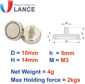 Werks-Direkt vertrieb 10mm kleiner Topf magnet mit Außengewinde Hoch magnetisches Material - Product Image 3