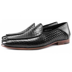 Zapatos de Vestir para Hombre de Alta Calidad, Hechos a Mano con Cuero Vacuno Genuino, Punta en Pico, Transpirables, Antideslizantes, con Cordones, Ligeros y con Diseño de Patchwork - Product Image 2