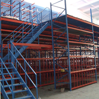 Système d'étagères de mezzanine multi-niveaux robustes pour entrepôt, structure en acier inoxydable, certification CE, résistant à la corrosion