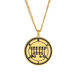 Collar con Colgante de Acero Inoxidable con Sello de Origen Demoníaco del Rey Asmoday, Sello de Goetia, Amuleto Talismán, Llave Menor de Salomón - Product Image 5