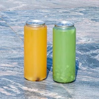 Envase de Plástico Transparente para Bebidas, Latas de Refresco, Café Frío, Pastel, Helado, Jugo, con Tapa de Anillo