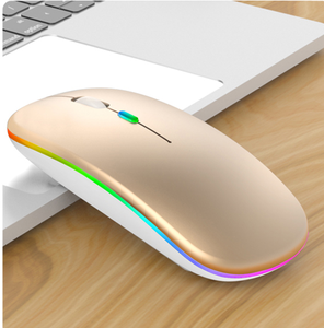 Chuột không dây sạc lại được, thiết kế công thái học, mới, nhỏ gọn, hai chế độ 2.4G và Bluetooth, đèn LED, dành cho văn phòng, laptop, máy tính cá nhân - Product Image 6