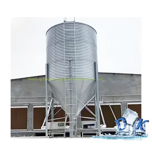 Silo galvanizado de armazenamento de grãos de milho e cevada para venda, silo de ração para galinhas, avicultura, galinheiro, silo de ração para porcos