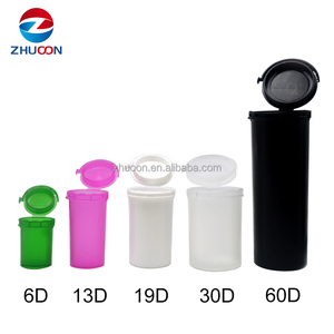 Đầy Màu sắc lật cap Pop Top lọ 6 13 19 Dr 30 60 DRAM y tế Ống dược phẩm nhựa 13 DRAM Pop Top container bóp chai - Product Image 1