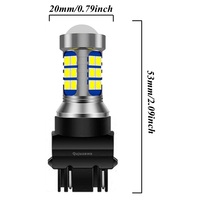 Auto Small LED Bulb T25 3156 P24W 3157 P27/7W 3030 27SMD Car Reverse Parking Stop Turn Signal Lighting System Canbus Error Free