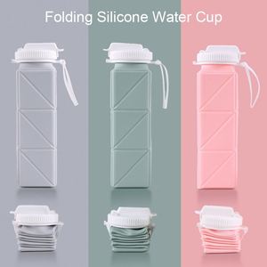 Factory <b>Travel</b> Portable 620ml Silicone Folding Cup with logo Water Cup BPA Free Silicone Camping Hiking Water <b>Bottle</b> 21 oz - Product Image 4