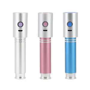 El taşınabilir kırmızı alüminyum 10ml 15ml mist maker ultrasonik masaüstü mini led AROMA YAYICI