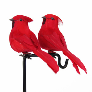 2020 nuevo producto decoración de Navidad árbol de Navidad ornamento Artificial pájaro <span class=keywords><strong>rojo</strong></span> <span class=keywords><strong>cardenal</strong></span> - Product Image 1