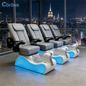 Professioneller Luxus-Fußpflegestuhl in Wunschfarbe, Elektrisch Verstellbarer Massagestuhl für Maniküre und Pediküre im Schönheitssalon - Product Image 4