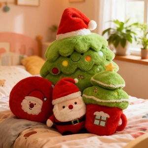 Juguetes de Peluche de la <span class=keywords><strong>Serie</strong></span> Navideña para Regalo del Festival 2026, Muñeco de Papá Noel, Almohada de Árbol de Navidad, Muñeco de Peluche de Algodón PP - Product Image 3