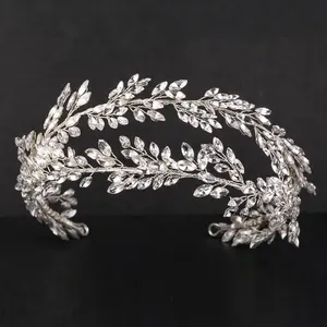 UNIQ Bando Pernikahan Berlian Imitasi Kristal Pengantin Aksesori Rambut Pengantin