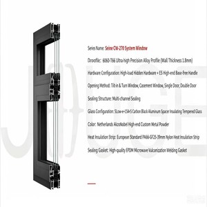 Fenêtre à battant extérieur en aluminium de luxe avec un aspect moderne, excellente ventilation et résistance structurelle supérieure - Product Image 4