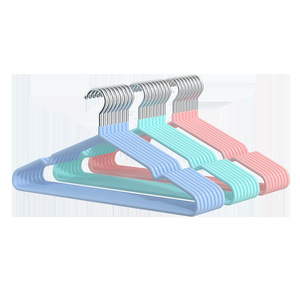 Perchas de plástico antideslizantes para ropa, tipo gancho rectangular con ranuras engrosadas, para ropa de adultos, uso en seco y húmedo, organizador de ropa - Product Image 2