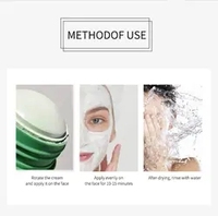 Masques en bâtonnets verts : Masque de boue purifiant anti-acné et régulateur de sébum, hydratant, pour points noirs et pores affinés, soin de la peau à l'argile violette