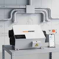 Système de ventilation pour petite salle de bain MIAHVAC avec ventilateur d'extraction en acier galvanisé, économie d'énergie et design graphique