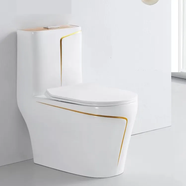 K2872 Beliebte Sanitär artikel Siphon Flushing Gold WC Set Badezimmer