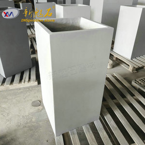 Maceta de Hormigón para Flores, Material de Construcción de Piedra, Color Gris, Alta Resistencia, Uso Interior y Exterior - Product Image 4