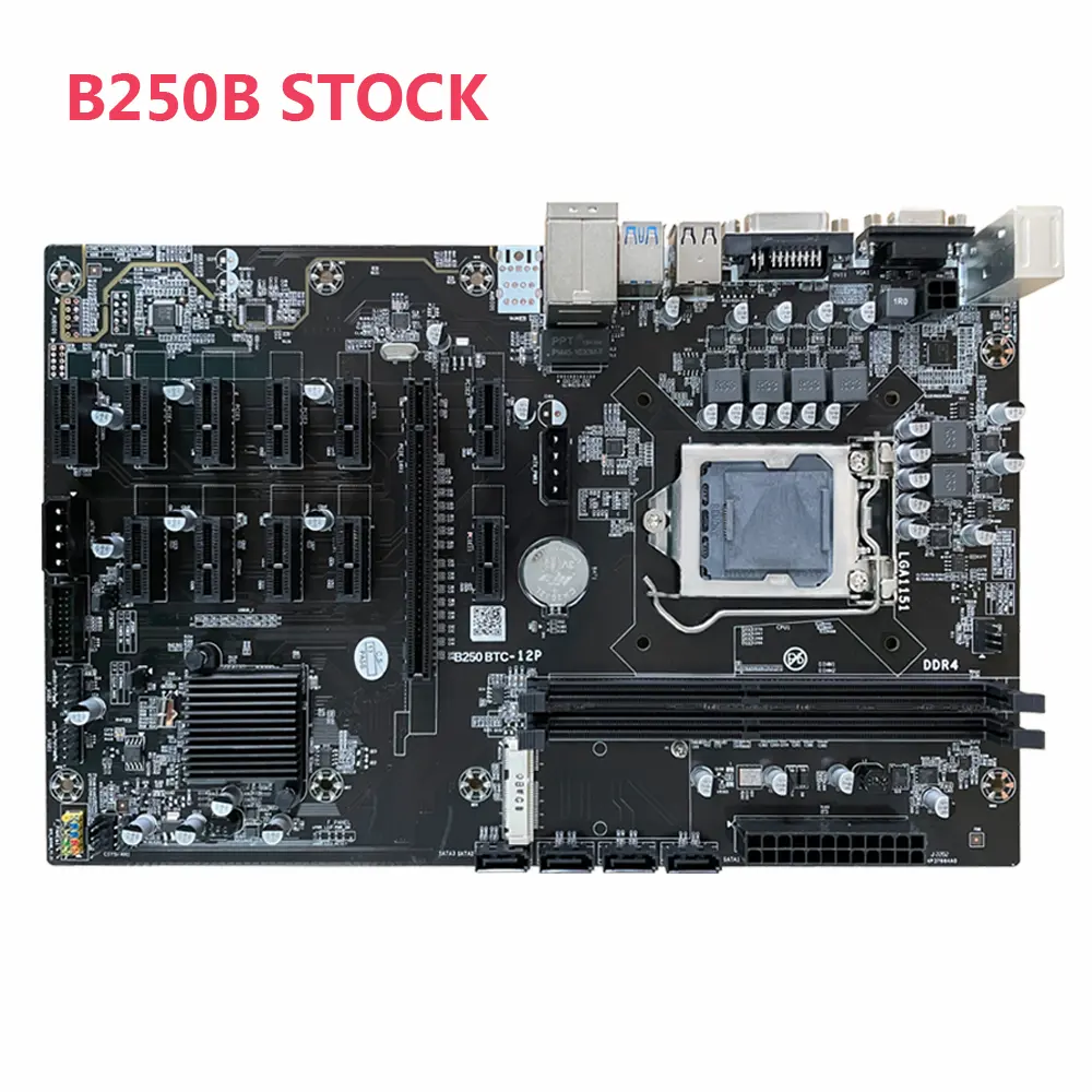 गर्म बेच पेशेवर समर्थन 12 ग्राफिक्स कार्ड मदरबोर्ड 12 GPU मदरबोर्ड B250B V1.0 12P 1X