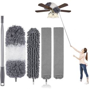 Kits de nettoyage de plafond pour plafonds hauts, pour maison intelligente, en microfibre et plumes, pour ventilateurs de plafond, lot de 4, en matériau PP - Product Image 1