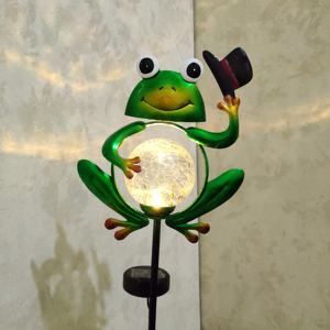 ไฟตกแต่งสวนทำจากโลหะพลังงานแสงอาทิตย์, ไฟ LED สำหรับตกแต่งสวนกลางแจ้งโครงสร้างทางถนนเหล็กแผงโซลาร์เซลล์แบตเตอรี่ได้รับการรับรองจาก ROHS - Product Image 1