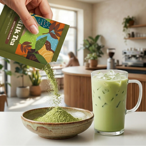 Té Matcha Premium 3 en 1 a Base de Plantas de Taiwán, Sabor en Polvo, Aroma Intenso, 24 Meses de Duración, para Smoothies y Té de Burbujas - Product Image 3