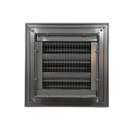 Grille de ventilation extérieure carrée en aluminium, résistante aux intempéries, anti-pluie, pour mur extérieur