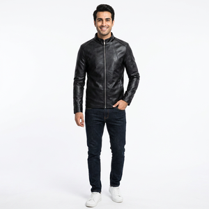 Chaqueta de Cuero con Capucha para Hombre, Resistente al Viento, Transpirable, de Alta Calidad, Diseño Vintage, en Oferta - Product Image 1
