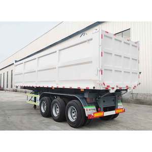 Fabricant de remorque personnalisé 3 essieux 40t 60 tonnes benne arrière semi-remorque ZW Group semi-remorque à benne basculante - Product Image 1