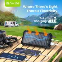 BAVIN PC1118 20000mah Panneaux solaires à LED Voyage 15W Charge rapide sans fil Banque d'alimentation avec câble de charge