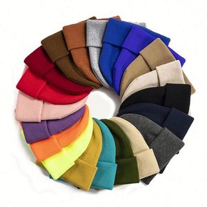 Factory Direct Cheap Multi Color Unisex Winter Warm Acrylic Thick Short Bennie <b>Hat</b> Custom Logo Knit <b>Beanie</b> Gorro for Adult - Product Image 4