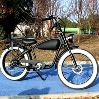 Vélo électrique vintage 500W sur mesure avec pneus larges pour marques privées