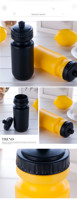 Bouteille d'eau sport minimaliste 500 ml sans BPA, écologique, en LDPE, anti-fuite, compatible lave-vaisselle, pour enfants et camping