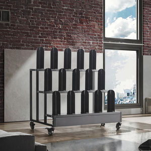 HUAXINDA モダンメタルロールラックディスプレイスタンドホルダー 移動式 分解可能 エコフレンドリー ビニールロールスタンド 取り外し可能 リサイクル可能 - Product Image 2