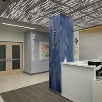Tuiles de plafond en aluminium perforé personnalisées Lumière à LED Éclairage de fantaisie pour toiture de bureau décoratif