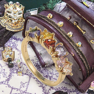 Elfic Oro Laminado 14k Bague Tricolore Derniers Designs Zircon Cuivre <span class=keywords><strong>Bijoux</strong></span> Tendance pour Femmes Mariage Fiançailles Cadeaux Fêtes - Product Image 6