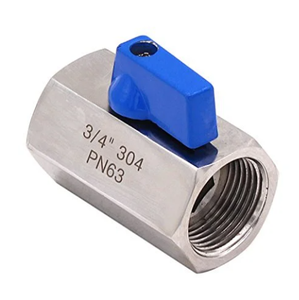 Vannes à boisseau sphérique miniatures en acier inoxydable ISO avec double filetage femelle pour canalisations d'évacuation aux États-Unis - Product Image 1