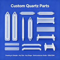 Support en silice à double trou, usiné sur mesure, en quartz mat, pour équipement de dépôt thermique de revêtement optique