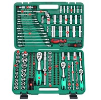 Juego Completo de Herramientas Mecánicas de 216 Piezas para Automoción y Bricolaje con Llaves y Vasos