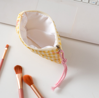 Tas Kosmetik Portabel Bermotif Bunga Baru, Tas Penyimpanan Lipstik Kotak Kecil, Dompet Kabel Data Headset, Kantong Hadiah Mini Ber-resleting