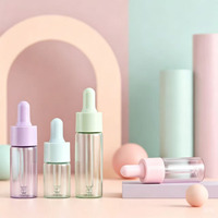 Mini Macaron 5ml 10ml 15ml 20ml Flacons compte-gouttes en verre colorés vides de 10ml pour échantillons d'huiles essentielles, sérums et cosmétiques portables