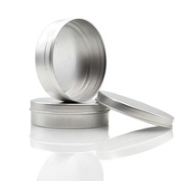 Pot vide rond en aluminium de 30g pour crème visage, 100g, 150g, avec logo personnalisé, boîte en aluminium argenté pour savon et cire capillaire
