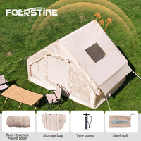 Tente Gonflable de Glamping Extérieur 6,3 m² en Oxford 420D, Étanche et Anti-UV, Montage Facile, Camping 4-6 Personnes