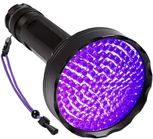 כיסוי גדול UV לפיד שחור אור 128 LED UV פנס 395NM UV עוצמה מנורת לפיד