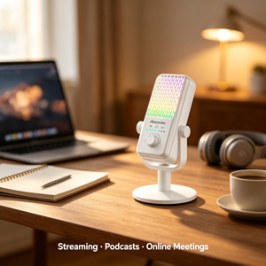 Microphone de bureau ARS60 RGB avec suppression du bruit et mixage de monitoring, micro à condensateur pour le gaming, le <span class=keywords><strong>streaming</strong></span> et l'enregistrement - Product Image 3