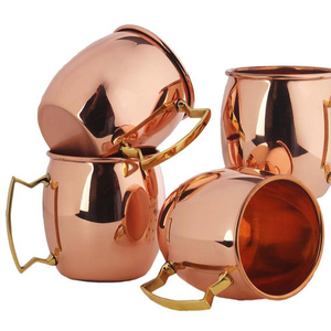 Mug Moscow Mule en cuivre martelé de 16 oz, artisanal, de qualité supérieure, pour cocktails, idéal pour la maison et l'hôtellerie - Product Image 1