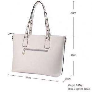 Vente en gros de sacs à main en cuir artificiel personnalisés de luxe pour femmes, fermeture ouverte avec motif de lettres pour dames - Product Image 4