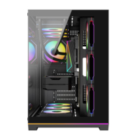 Boîtier PC AntarcChill en gros, OEM, format Mid Tower, avec panneau latéral en verre trempé, compatible carte mère ATX